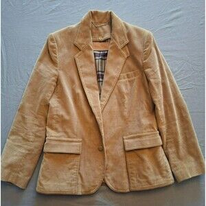 Vintage Hunters Run Corduroy Tan Blazer Jacket, Women's Size 11, Excellent Cond